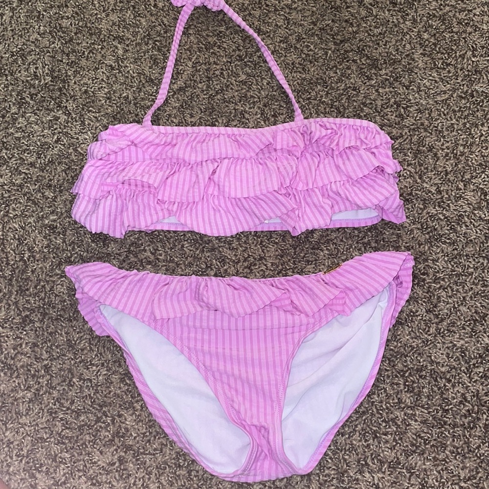 Jessica Simpson girls ruffle swimsuit set